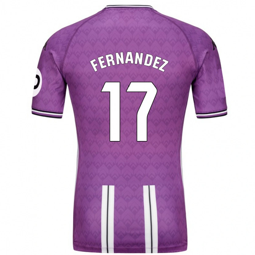 Danxen Mujer Camiseta Dani Fernández #17 Púrpura Blanco 1ª Equipación 2024/25 La Camisa México