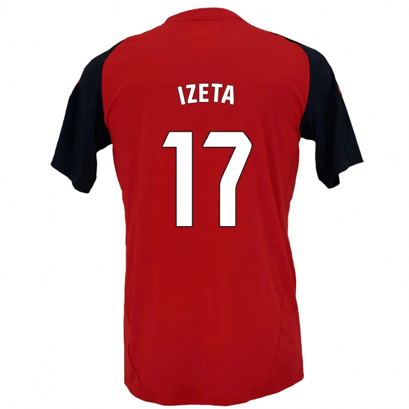 Danxen Mujer Camiseta Urko Izeta #17 Rojo Negro 1ª Equipación 2024/25 La Camisa México