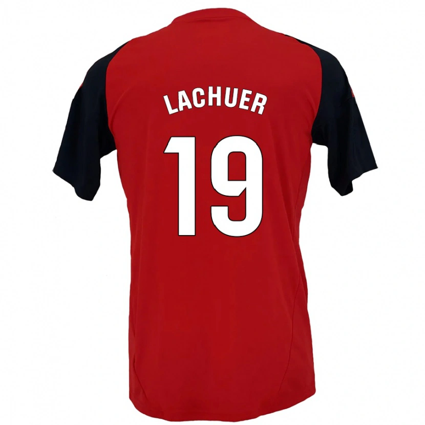 Danxen Mujer Camiseta Mathis Lachuer #19 Rojo Negro 1ª Equipación 2024/25 La Camisa México