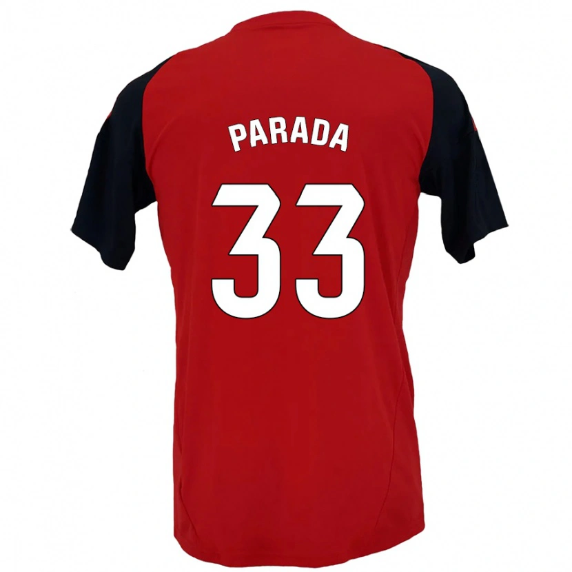 Danxen Mujer Camiseta Victor Parada #33 Rojo Negro 1ª Equipación 2024/25 La Camisa México
