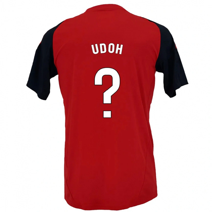 Danxen Mujer Camiseta Isaac Udoh #0 Rojo Negro 1ª Equipación 2024/25 La Camisa México