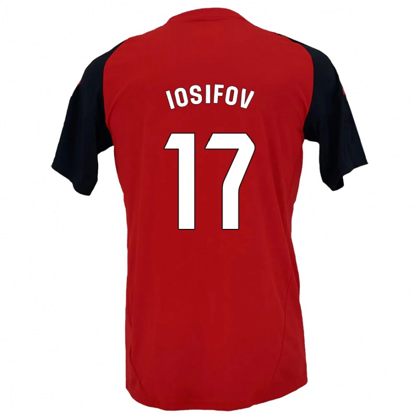Danxen Mujer Camiseta Nikita Iosifov #17 Rojo Negro 1ª Equipación 2024/25 La Camisa México