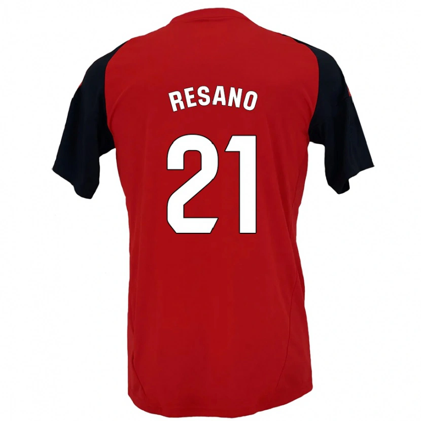 Danxen Mujer Camiseta Xabier Resano #21 Rojo Negro 1ª Equipación 2024/25 La Camisa México