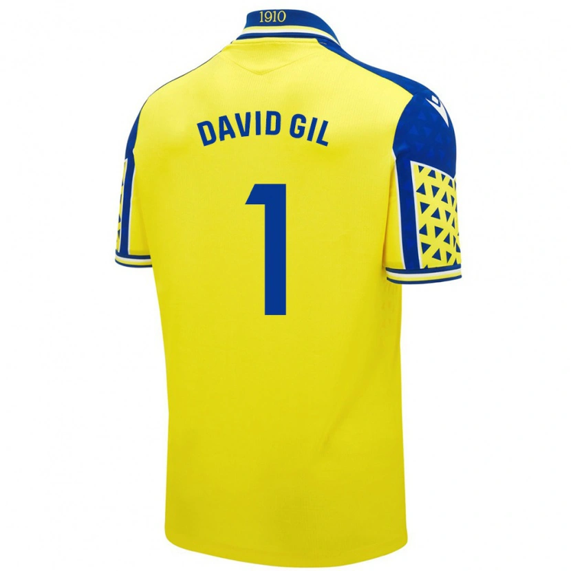 Danxen Mujer Camiseta David Gil #1 Amarillo Azul 1ª Equipación 2024/25 La Camisa México