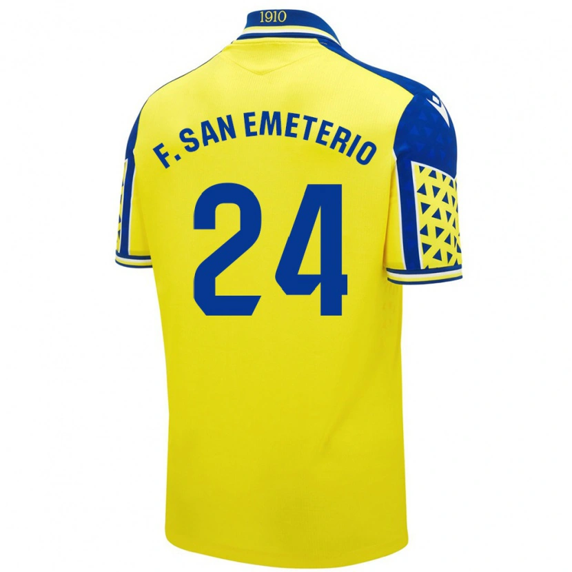 Danxen Mujer Camiseta Fede San Emeterio #24 Amarillo Azul 1ª Equipación 2024/25 La Camisa México