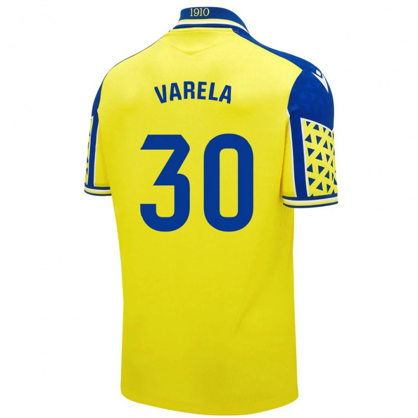 Danxen Mujer Camiseta Brandon Varela #30 Amarillo Azul 1ª Equipación 2024/25 La Camisa México