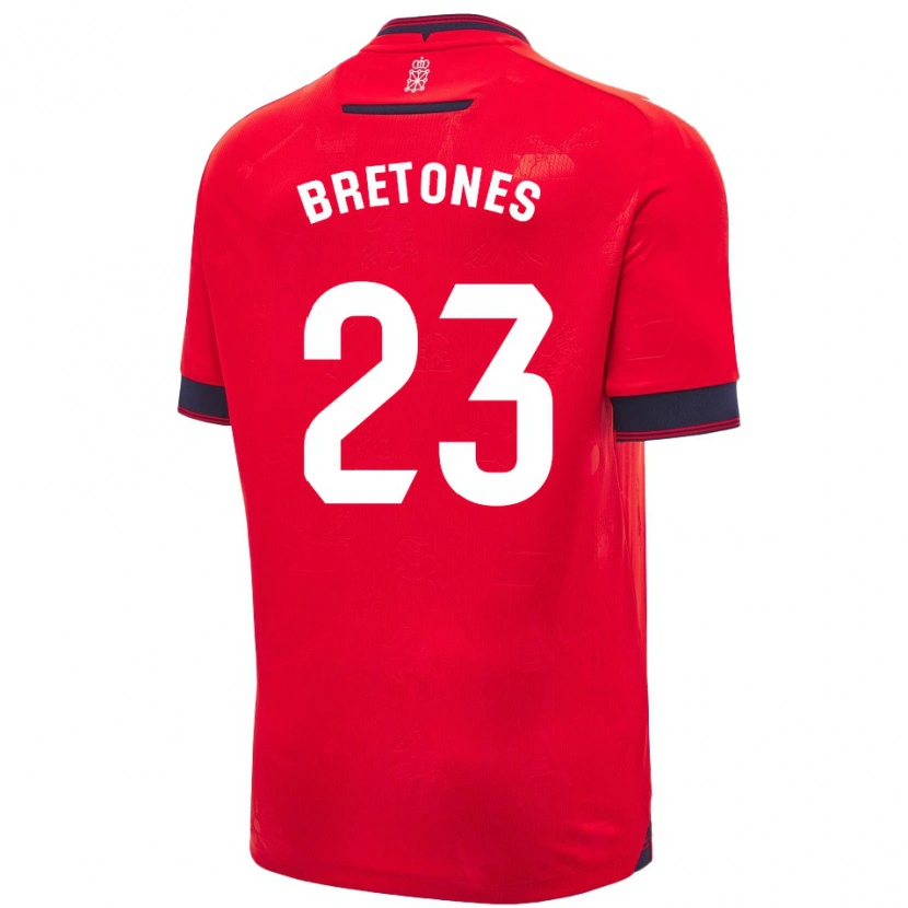 Danxen Mujer Camiseta Abel Bretones #23 Rojo Blanco 1ª Equipación 2024/25 La Camisa México