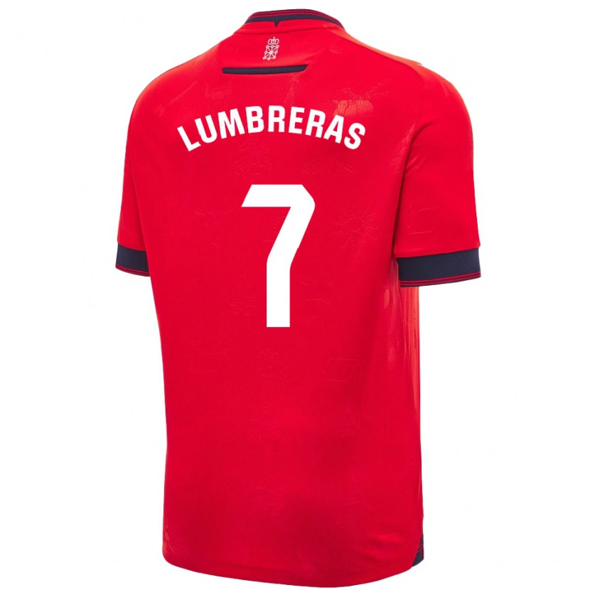 Danxen Mujer Camiseta Carlos Lumbreras #7 Rojo Blanco 1ª Equipación 2024/25 La Camisa México