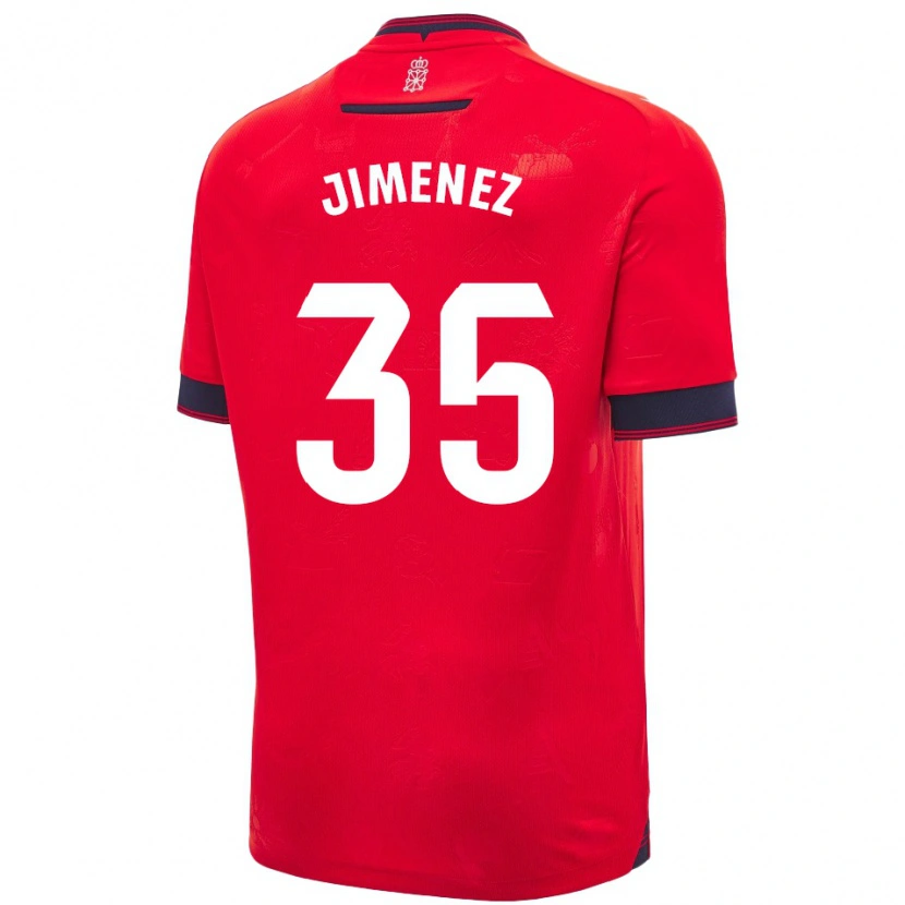 Danxen Mujer Camiseta Álex Jimenez #35 Rojo Blanco 1ª Equipación 2024/25 La Camisa México