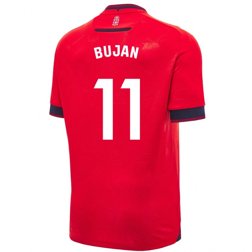 Danxen Mujer Camiseta Unai Buján #11 Rojo Blanco 1ª Equipación 2024/25 La Camisa México