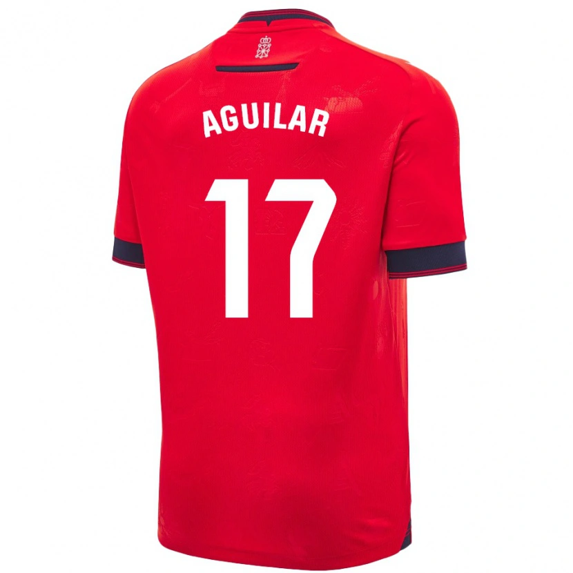 Danxen Mujer Camiseta Eneko Aguilar #17 Rojo Blanco 1ª Equipación 2024/25 La Camisa México