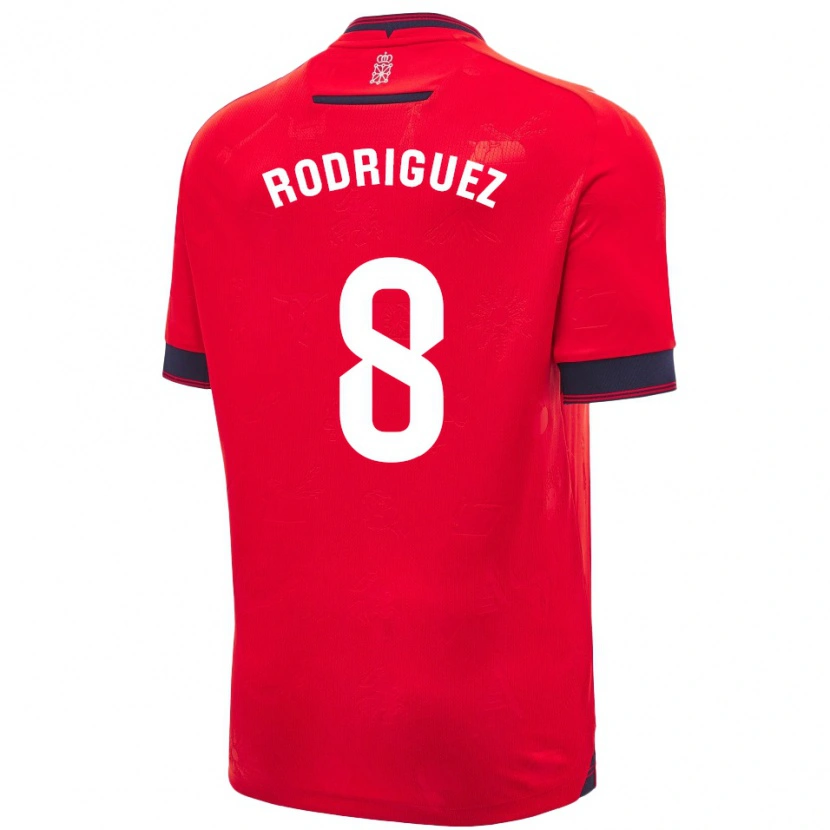 Danxen Mujer Camiseta Vanessa Rodríguez Iribarren #8 Rojo Blanco 1ª Equipación 2024/25 La Camisa México