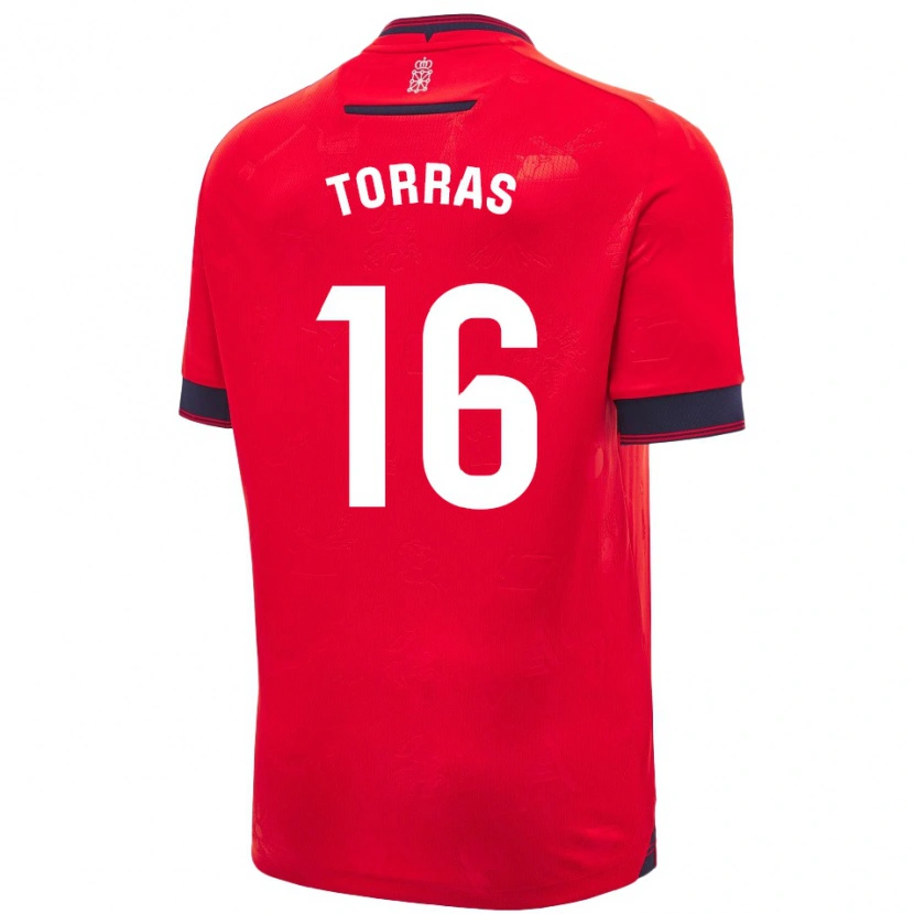 Danxen Mujer Camiseta Mar Torrás De Fortuny #16 Rojo Blanco 1ª Equipación 2024/25 La Camisa México