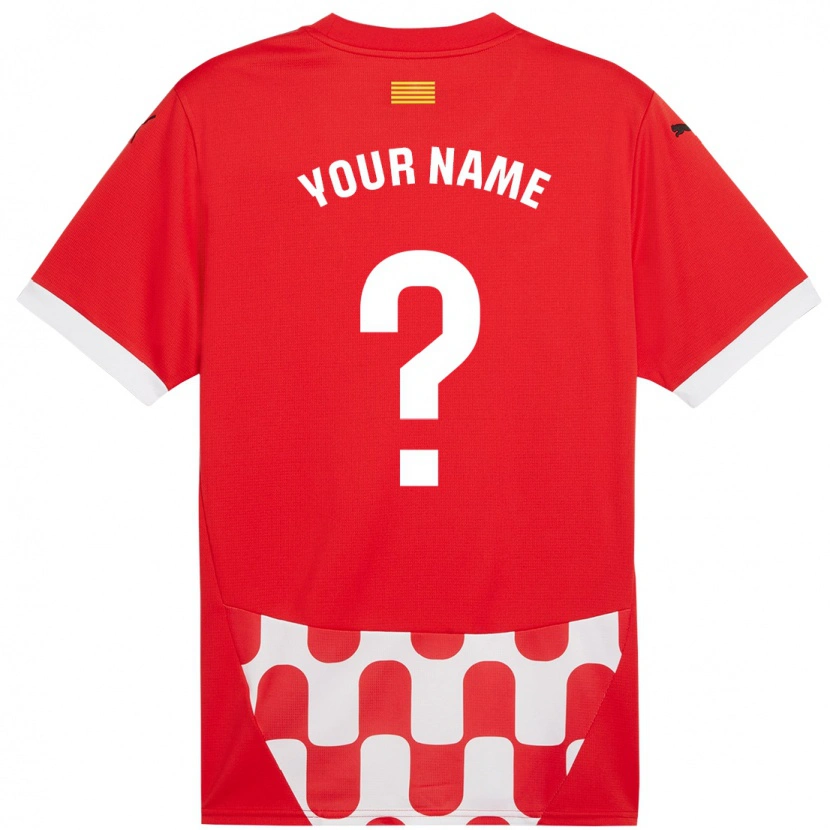 Danxen Mujer Camiseta Su Nombre #0 Rojo Blanco 1ª Equipación 2024/25 La Camisa México