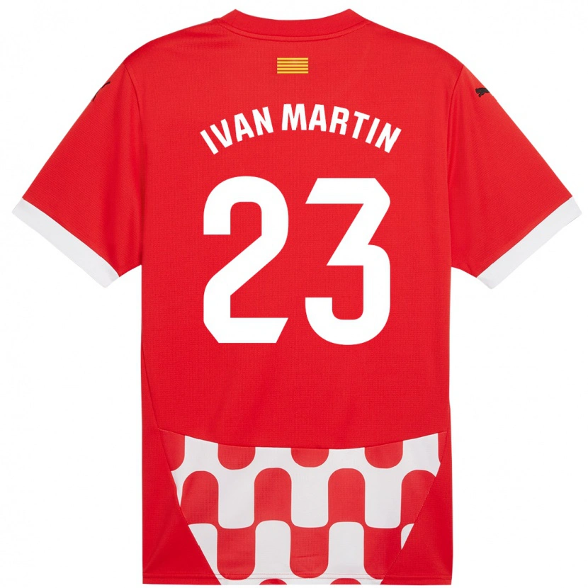 Danxen Mujer Camiseta Iván Martín #23 Rojo Blanco 1ª Equipación 2024/25 La Camisa México