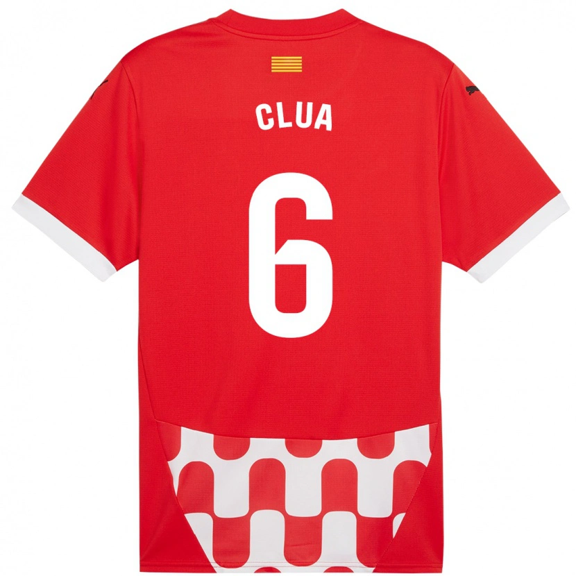 Danxen Mujer Camiseta Silvi Clua #6 Rojo Blanco 1ª Equipación 2024/25 La Camisa México