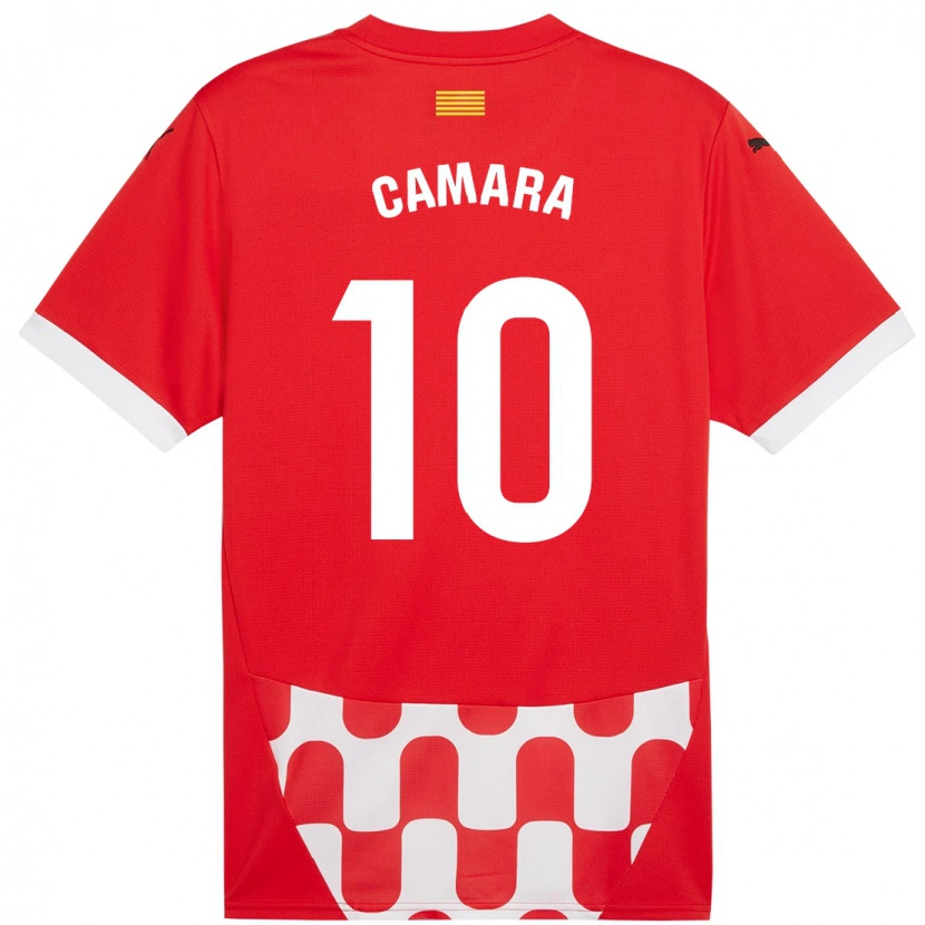 Danxen Mujer Camiseta Dawda Camara #10 Rojo Blanco 1ª Equipación 2024/25 La Camisa México