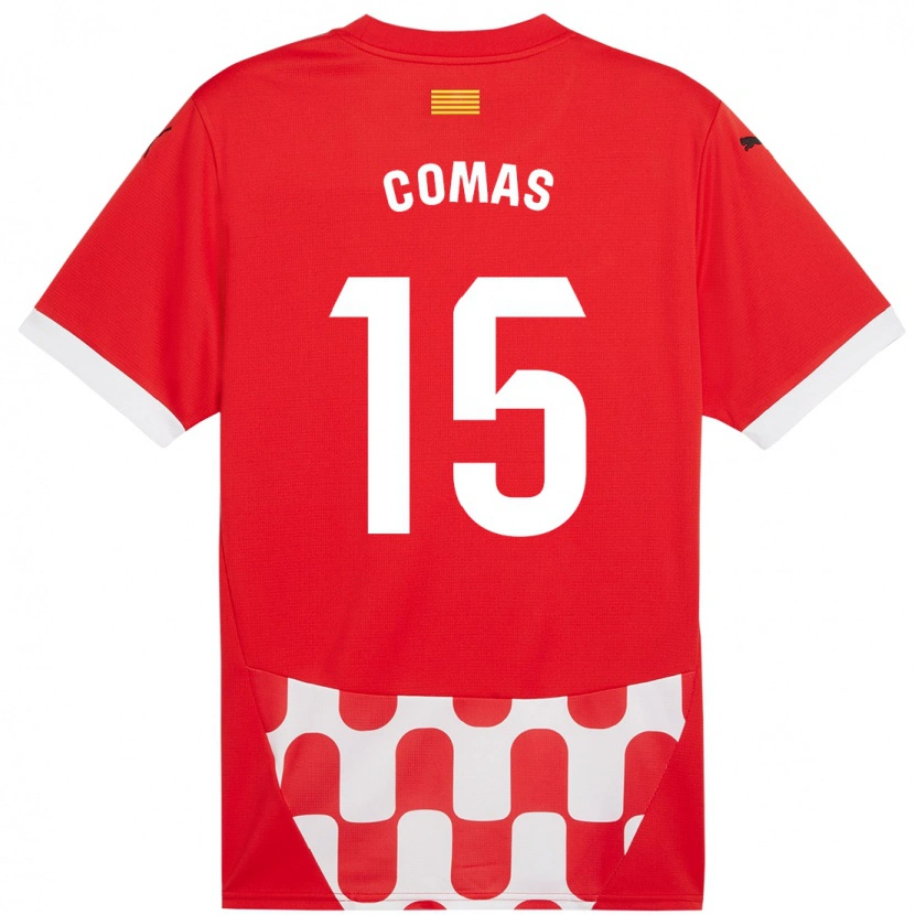 Danxen Mujer Camiseta Oriol Comas #15 Rojo Blanco 1ª Equipación 2024/25 La Camisa México