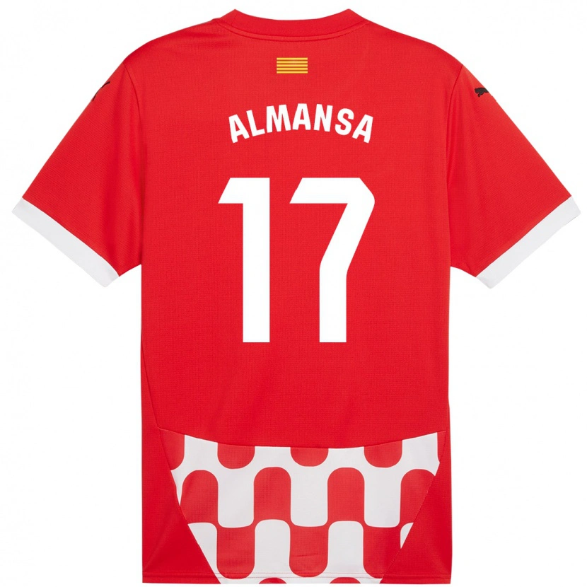 Danxen Mujer Camiseta Alex Almansa #17 Rojo Blanco 1ª Equipación 2024/25 La Camisa México