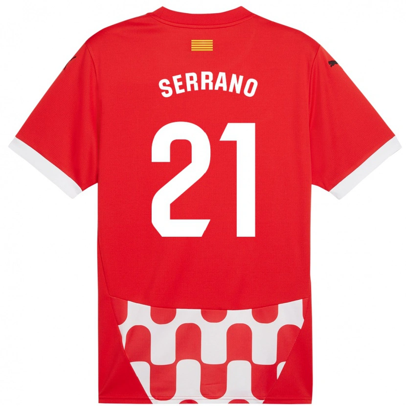 Danxen Mujer Camiseta Ot Serrano #21 Rojo Blanco 1ª Equipación 2024/25 La Camisa México