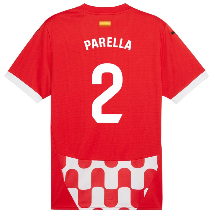 Danxen Mujer Camiseta Virginia Parella #2 Rojo Blanco 1ª Equipación 2024/25 La Camisa México
