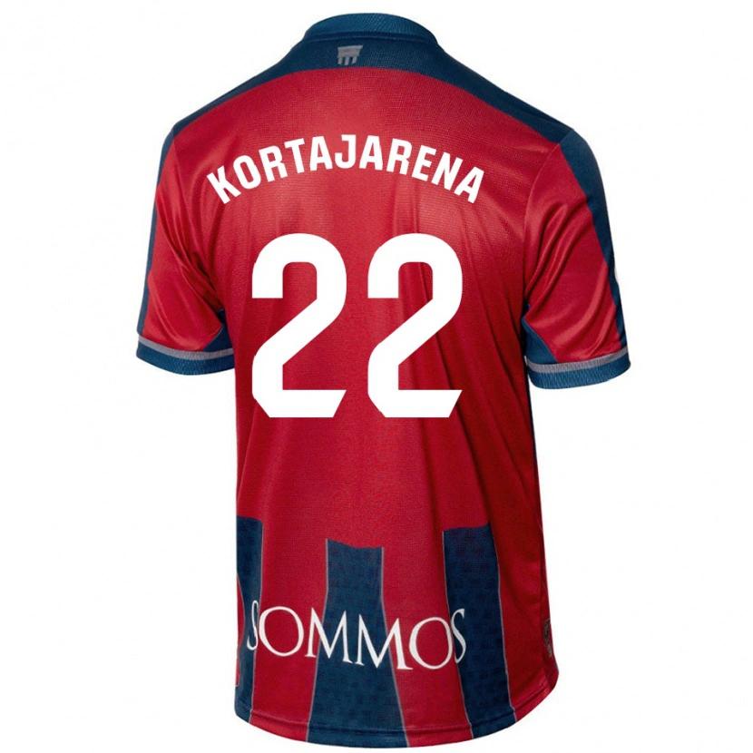 Danxen Mujer Camiseta Iker Kortajarena #22 Rojo Azul 1ª Equipación 2024/25 La Camisa México