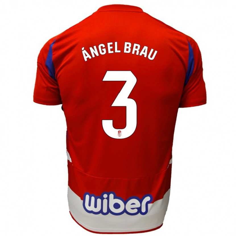 Danxen Mujer Camiseta Miguel Ángel Brau #3 Rojo Blanco Azul 1ª Equipación 2024/25 La Camisa México