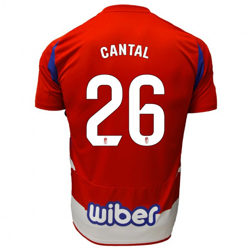 Danxen Mujer Camiseta Paco Cantal #26 Rojo Blanco Azul 1ª Equipación 2024/25 La Camisa México