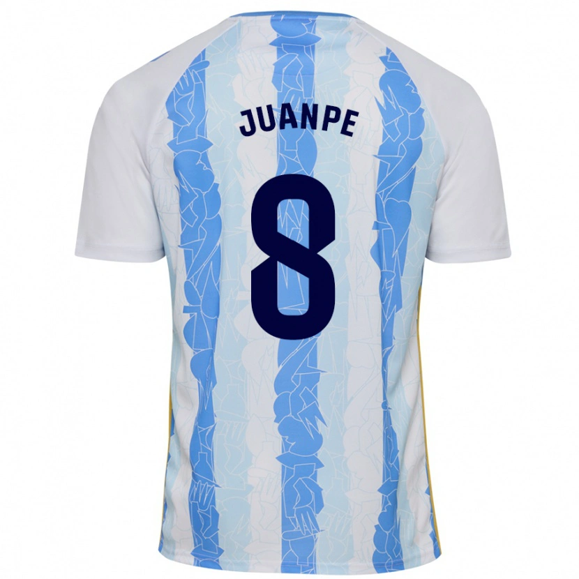 Danxen Mujer Camiseta Juanpe #8 Blanco Azul 1ª Equipación 2024/25 La Camisa México