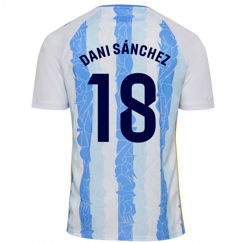 Danxen Mujer Camiseta Dani Sánchez #18 Blanco Azul 1ª Equipación 2024/25 La Camisa México