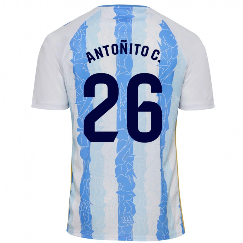 Danxen Mujer Camiseta Antonio Cordero #26 Blanco Azul 1ª Equipación 2024/25 La Camisa México