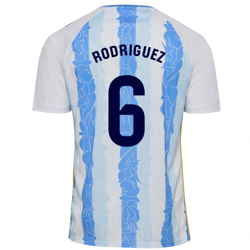 Danxen Mujer Camiseta Rafa Rodríguez #6 Blanco Azul 1ª Equipación 2024/25 La Camisa México