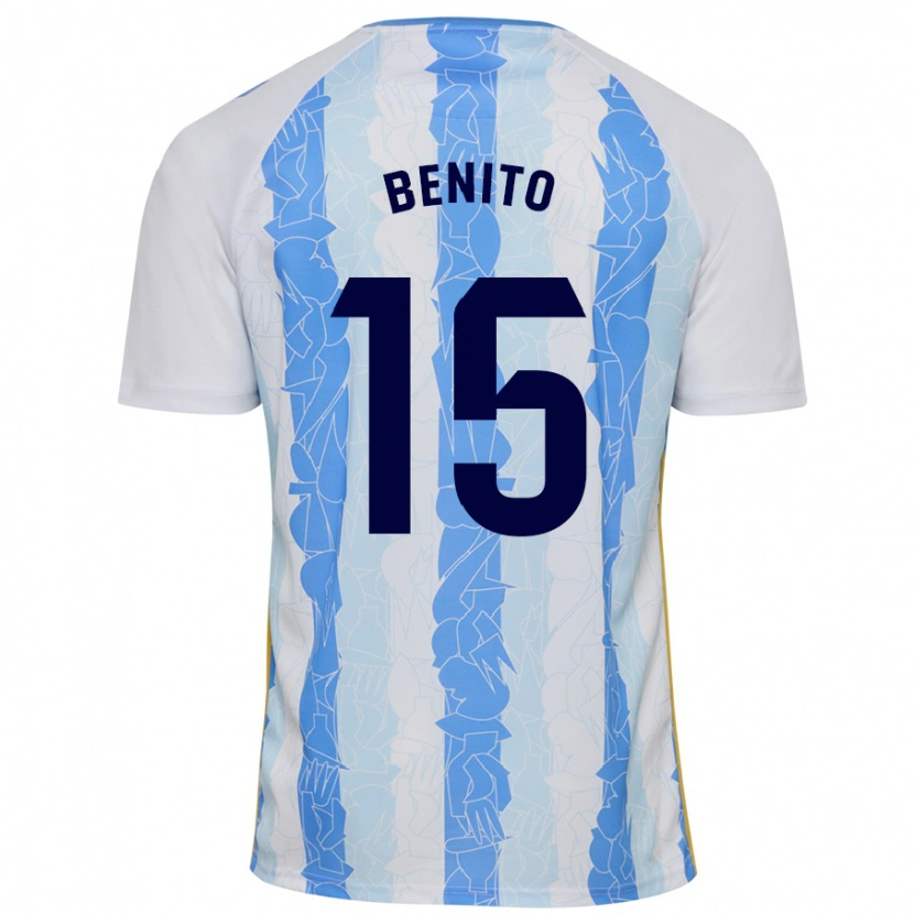 Danxen Mujer Camiseta Iván Benito #15 Blanco Azul 1ª Equipación 2024/25 La Camisa México