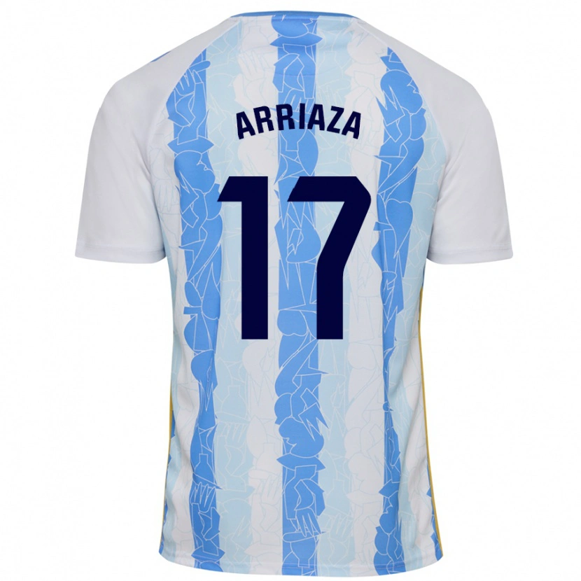Danxen Mujer Camiseta Pablo Arriaza #17 Blanco Azul 1ª Equipación 2024/25 La Camisa México