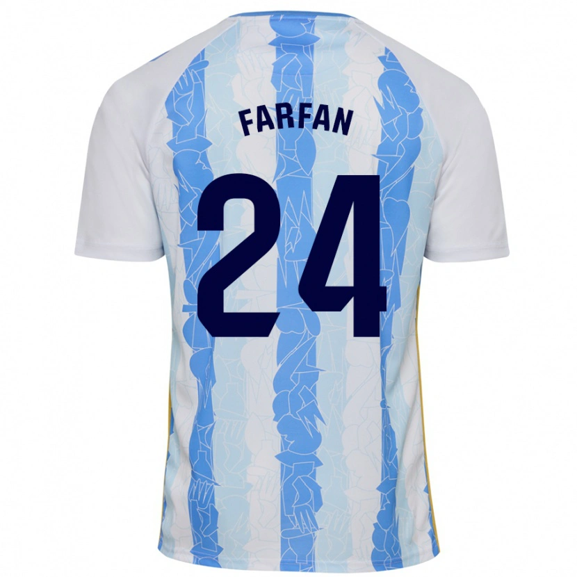 Danxen Mujer Camiseta María Farfán #24 Blanco Azul 1ª Equipación 2024/25 La Camisa México