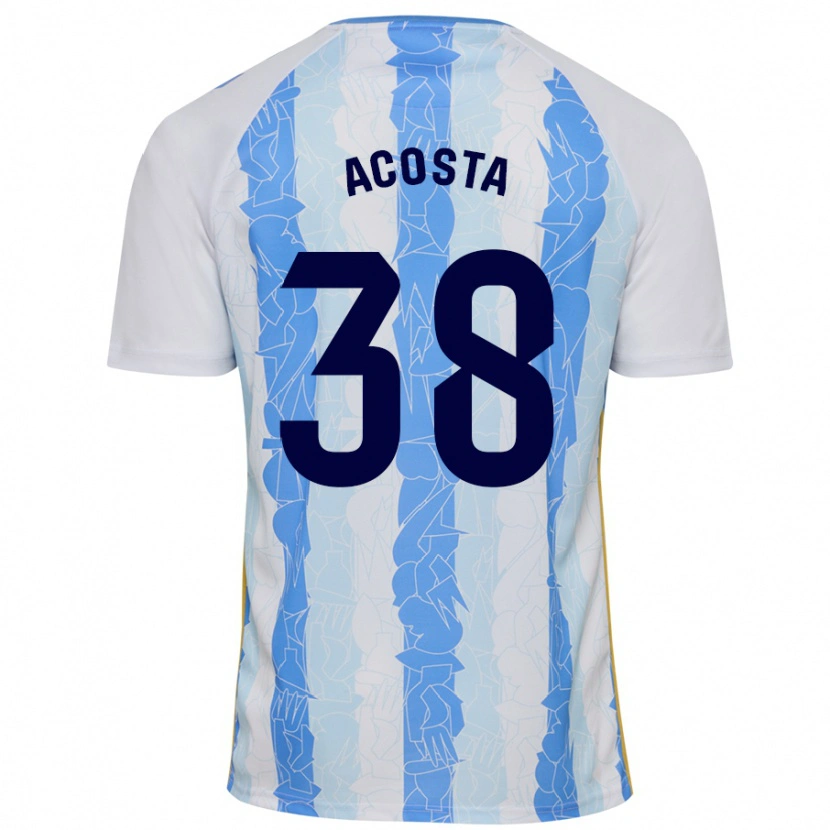 Danxen Mujer Camiseta Judith Acosta #38 Blanco Azul 1ª Equipación 2024/25 La Camisa México