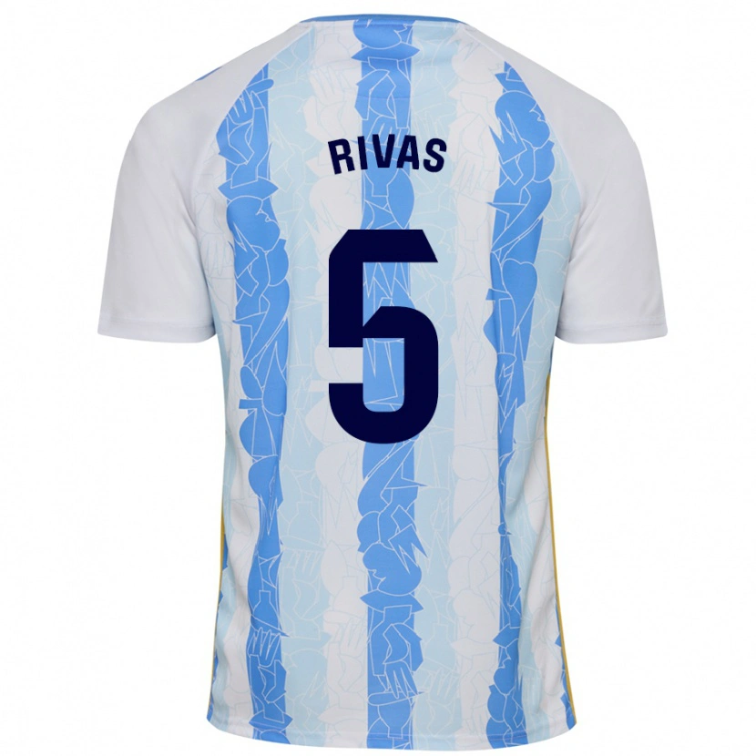 Danxen Mujer Camiseta Juande Rivas #5 Blanco Azul 1ª Equipación 2024/25 La Camisa México
