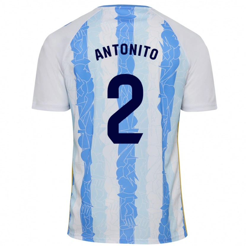 Danxen Mujer Camiseta Antoñito #2 Blanco Azul 1ª Equipación 2024/25 La Camisa México