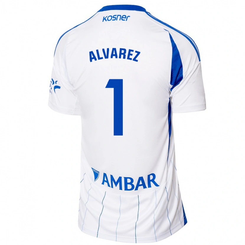 Danxen Mujer Camiseta Cristian Álvarez #1 Rojo Blanco 1ª Equipación 2024/25 La Camisa México