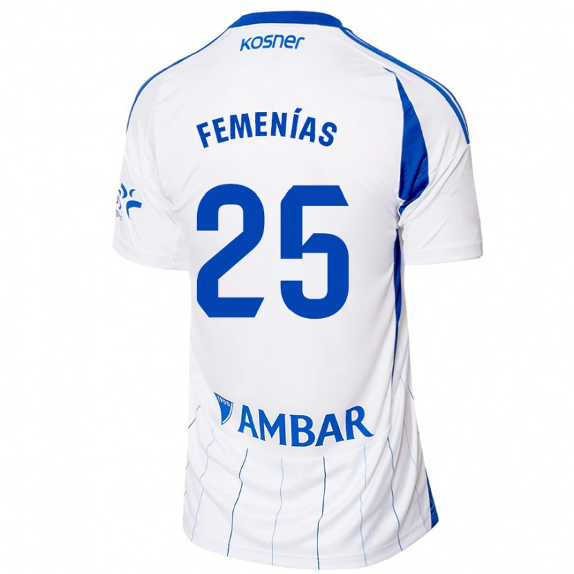 Danxen Mujer Camiseta Joan Femenías #25 Rojo Blanco 1ª Equipación 2024/25 La Camisa México