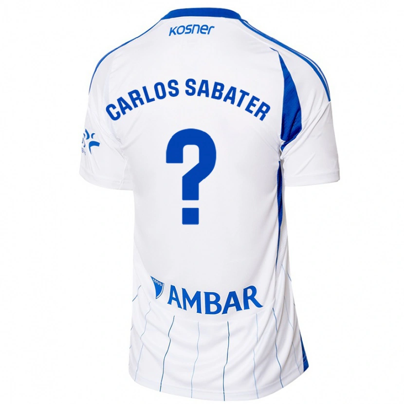 Danxen Mujer Camiseta Juan Carlos Sabater #0 Rojo Blanco 1ª Equipación 2024/25 La Camisa México