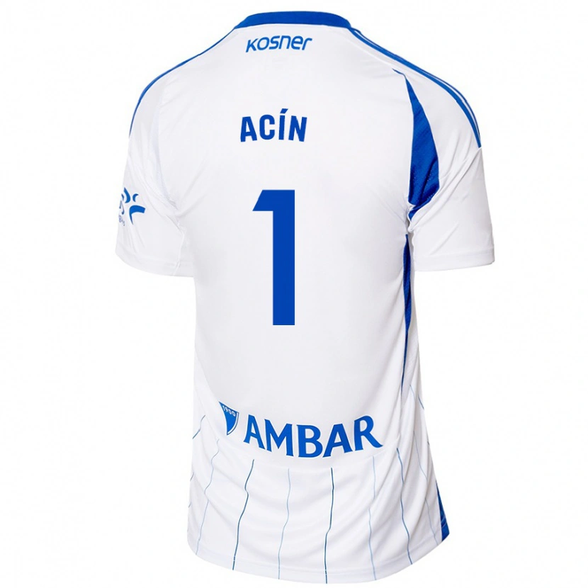Danxen Mujer Camiseta Guillermo Acín #1 Rojo Blanco 1ª Equipación 2024/25 La Camisa México