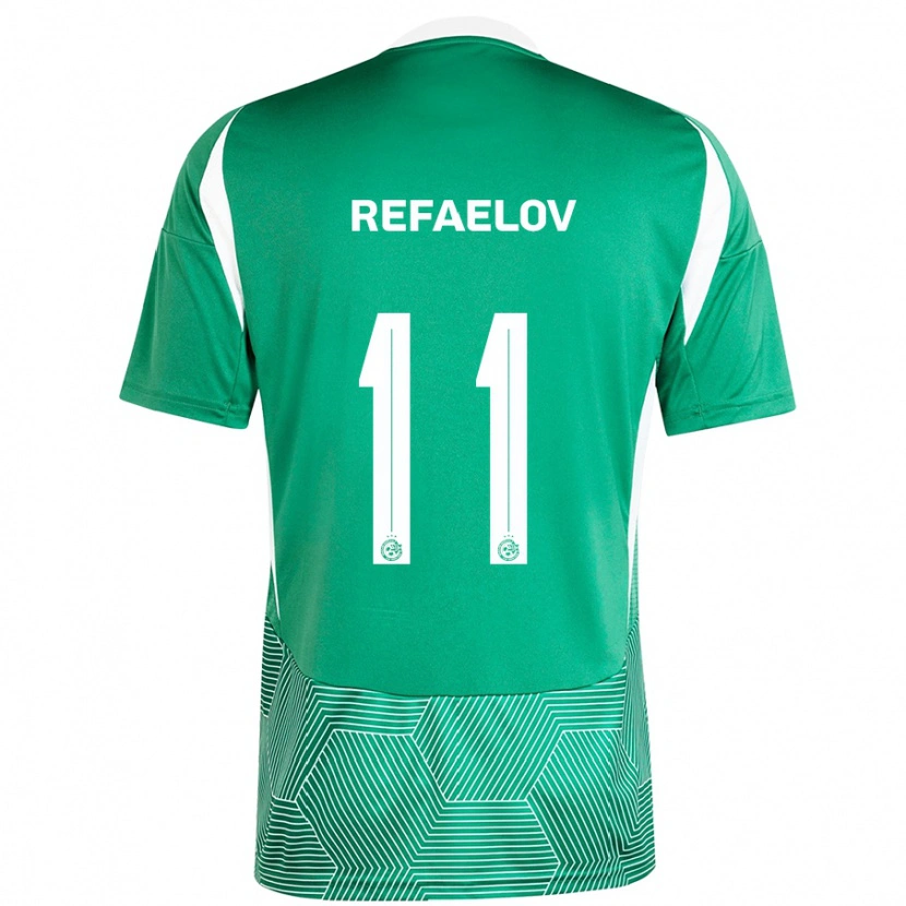 Danxen Mujer Camiseta Lior Refaelov #11 Verde Blanco 1ª Equipación 2024/25 La Camisa México