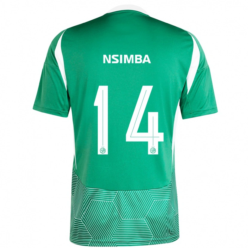 Danxen Mujer Camiseta Vital Nsimba #14 Verde Blanco 1ª Equipación 2024/25 La Camisa México