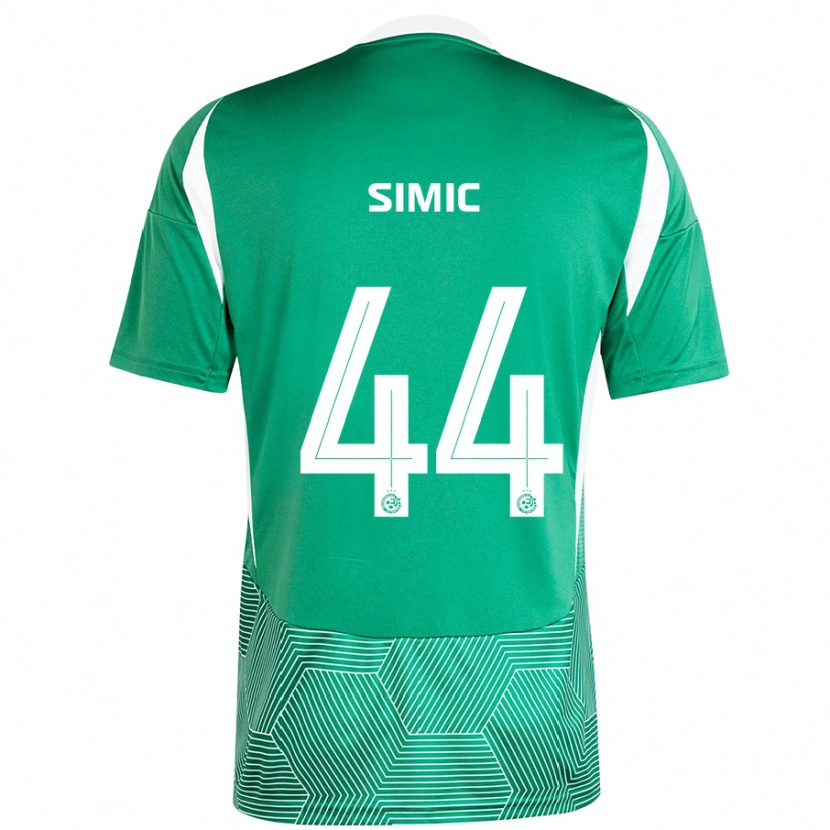 Danxen Mujer Camiseta Lorenco Simic #44 Verde Blanco 1ª Equipación 2024/25 La Camisa México