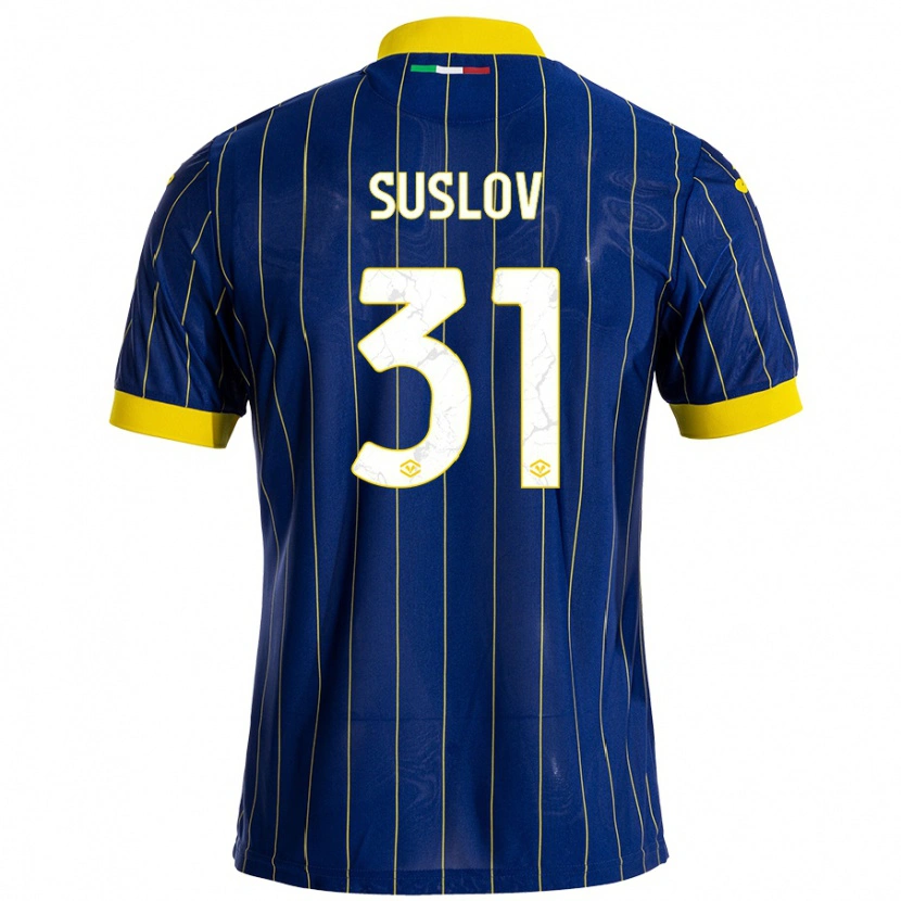 Danxen Mujer Camiseta Tomas Suslov #31 Azul Amarillo 1ª Equipación 2024/25 La Camisa México