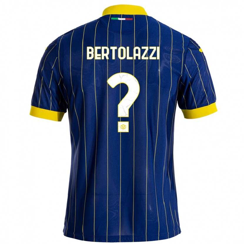 Danxen Mujer Camiseta Giovanni Bertolazzi #0 Azul Amarillo 1ª Equipación 2024/25 La Camisa México