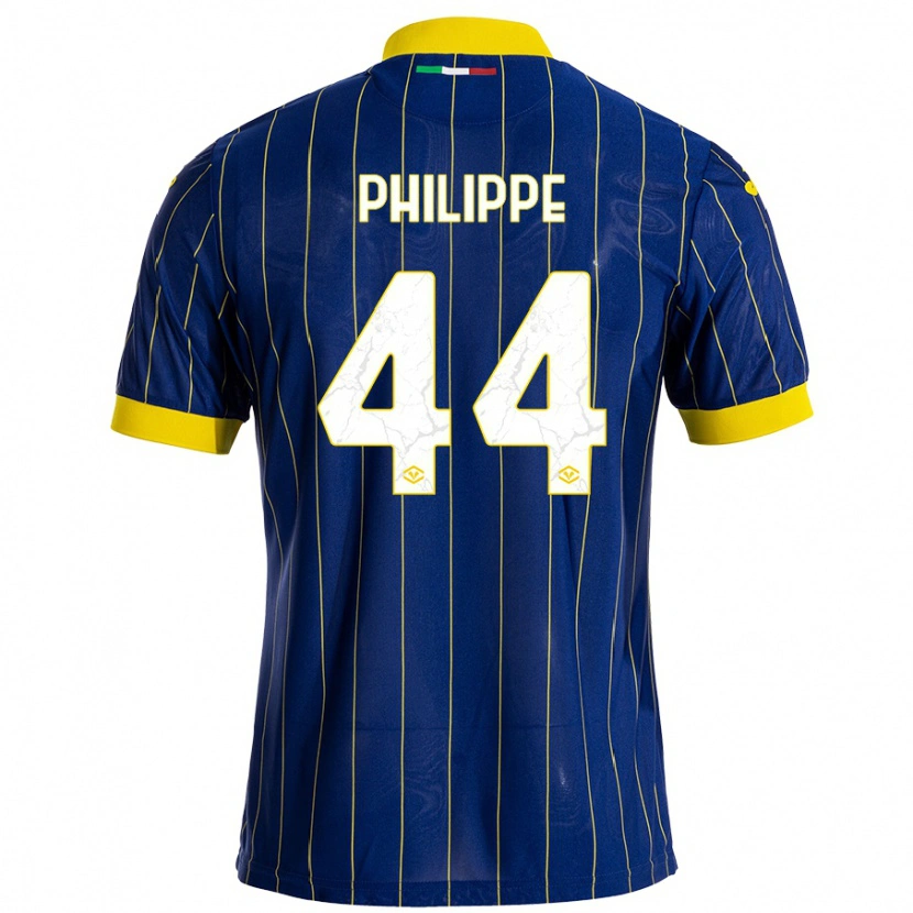 Danxen Mujer Camiseta Mathis Philippe #44 Azul Amarillo 1ª Equipación 2024/25 La Camisa México