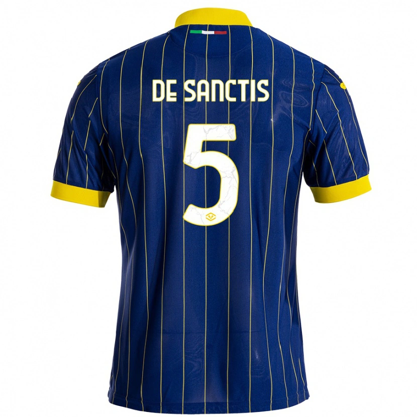 Danxen Mujer Camiseta Aurora De Sanctis #5 Azul Amarillo 1ª Equipación 2024/25 La Camisa México