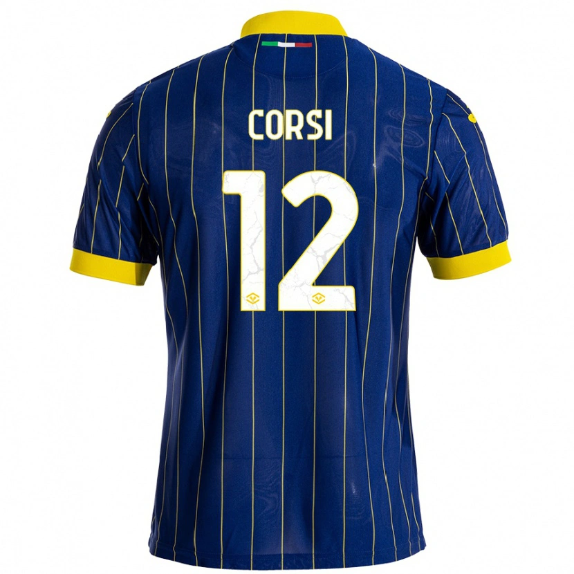 Danxen Mujer Camiseta Sara Corsi #12 Azul Amarillo 1ª Equipación 2024/25 La Camisa México